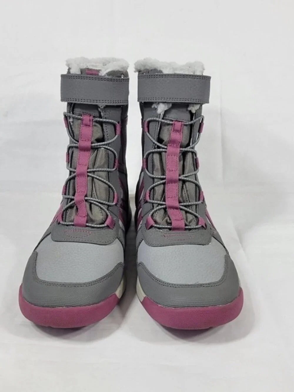 Merrell Women Size 6 Snow Crush 2.0 Boots Waterproof Winter Gray Faux Fur